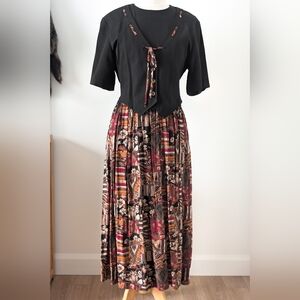 MADE IN QUEBEC - David Bradley Fashion 90s vintage dress M/L whimsy cottagecore